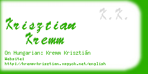 krisztian kremm business card