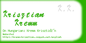krisztian kremm business card